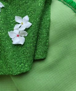 Tashi Threads Sarees Light Green Kota Saree