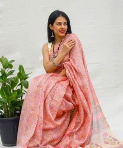 Tashi Threads Manjari Pink Sarees