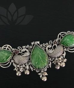 PraDe Jewels Chocker Ahila SIlver Necklaces