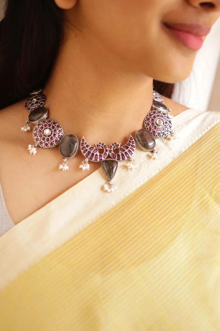 PraDe Jewels Necklace Abha SIlver Necklaces 2 PraDe Jewels Necklace Abha SIlver Necklaces