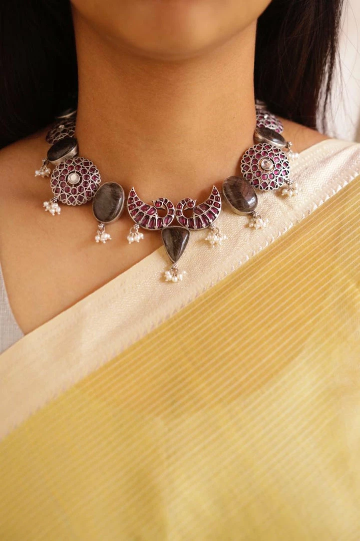 PraDe Jewels Necklace Abha SIlver Necklaces 1 PraDe Jewels Necklace Abha SIlver Necklaces