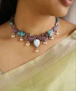 PraDe Jewels Necklace Akriti SIlver Necklaces