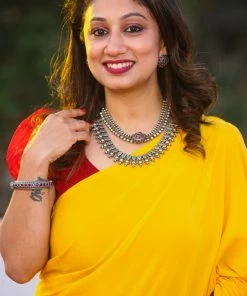 Tashi Threads Sarees Chandini Yellow Saree