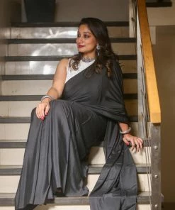 Tashi Threads Chandini Black Saree Sarees