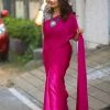 Tashi Threads Chandini Wine Saree Sarees