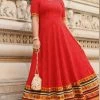Label RishMaan Uptown Contemporary Marigold - Red