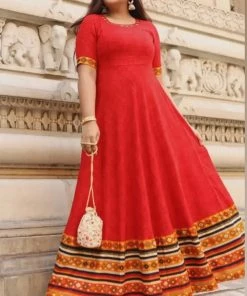 Label RishMaan Uptown Contemporary Marigold - Red