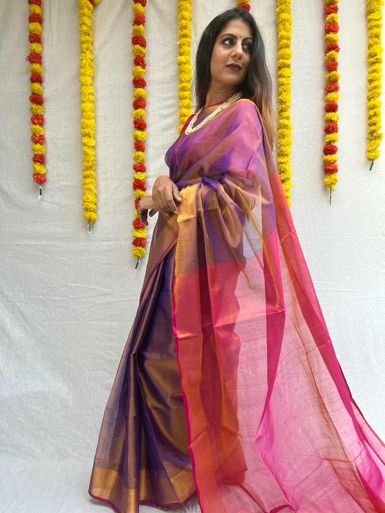 Tashi Threads Sarees Swara Purple 3 Tashi Threads Sarees Swara Purple