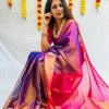 Tashi Threads Sarees Swara Purple