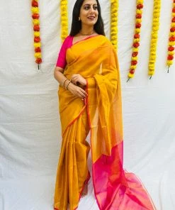 Tashi Threads Swara Fire Sarees
