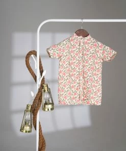 Manjal Couture Mini Corner White Floral Shirt