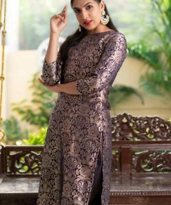 The Stitches Margazhi Moments Zeenath - Navy Blue