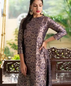 The Stitches Margazhi Moments Zeenath - Navy Blue