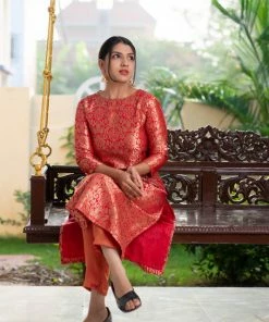 The Stitches Margazhi Moments Zeenath - Red