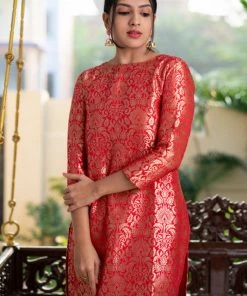 The Stitches Margazhi Moments Zeenath - Red