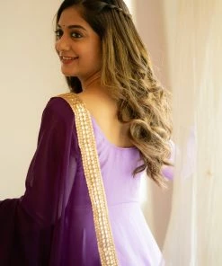 Ekanta Isha Purple Georgette Dress Margazhi Moments