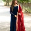 Ekanta Isha Navy Blue With Maroon Margazhi Moments