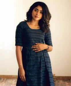 Ekanta Margazhi Moments Miaka Black And Blue Short Dress