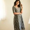 Ekanta Margazhi Moments Miaka Grey Ikkat Short Dress