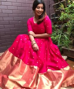 ATHIRA Madras Rhapsody Kayal - Magenta Pink