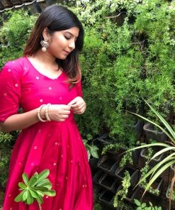 ATHIRA Madras Rhapsody Kayal - Magenta Pink