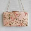 AMYRA Purse & Potli FLORAL CREEPER BOX CLUTCH - PEACH