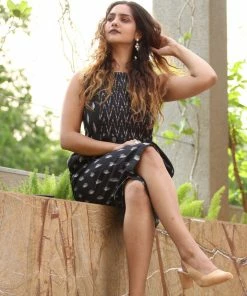 Threeness Black Ikat Jumpsuit Breezy Summer