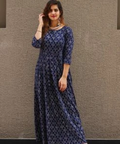 Label RishMaan Royal Synonym - Navy Blue Uptown Contemporary