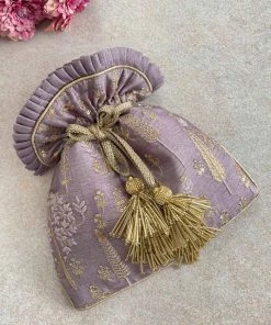 AMYRA Purse & Potli Arbre Silk Embroidered Potli Bag - Wisteria