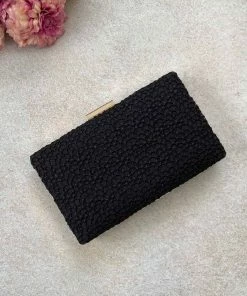 AMYRA Noir Lace Box Clutch Purse & Potli