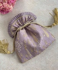 AMYRA Purse & Potli Arbre Silk Embroidered Potli Bag - Wisteria