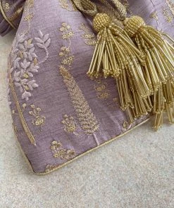 AMYRA Purse & Potli Arbre Silk Embroidered Potli Bag - Wisteria