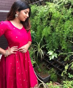 ATHIRA Madras Rhapsody Kayal - Magenta Pink