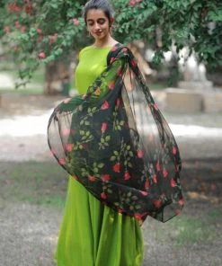 The Anarkali Store Quirk Factory Pear Dupatta Set