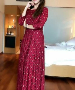 Label RishMaan Royal Synonym - Maroon Gold