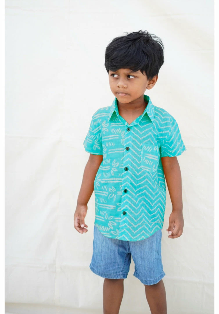 The Wabi Sabi Co Mini Corner Tiffany Boys Shirt 1 The Wabi Sabi Co Mini Corner Tiffany Boys Shirt