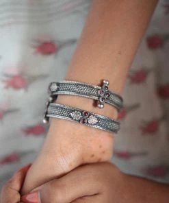 PraDe Jewels Silver Bangles Bangles Samyutha