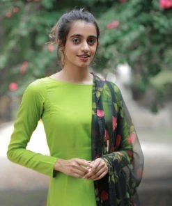 The Anarkali Store Quirk Factory Pear Dupatta Set